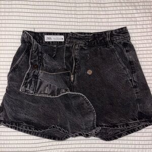 Zara Women's Black Denim Skort